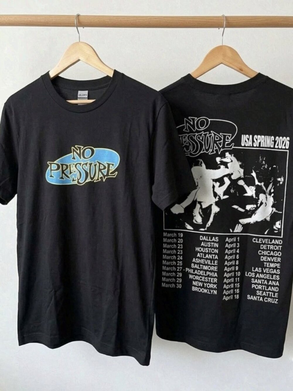 No Pressure USA Spring 2026 Drain Headline Tour T-Shirt Reprint